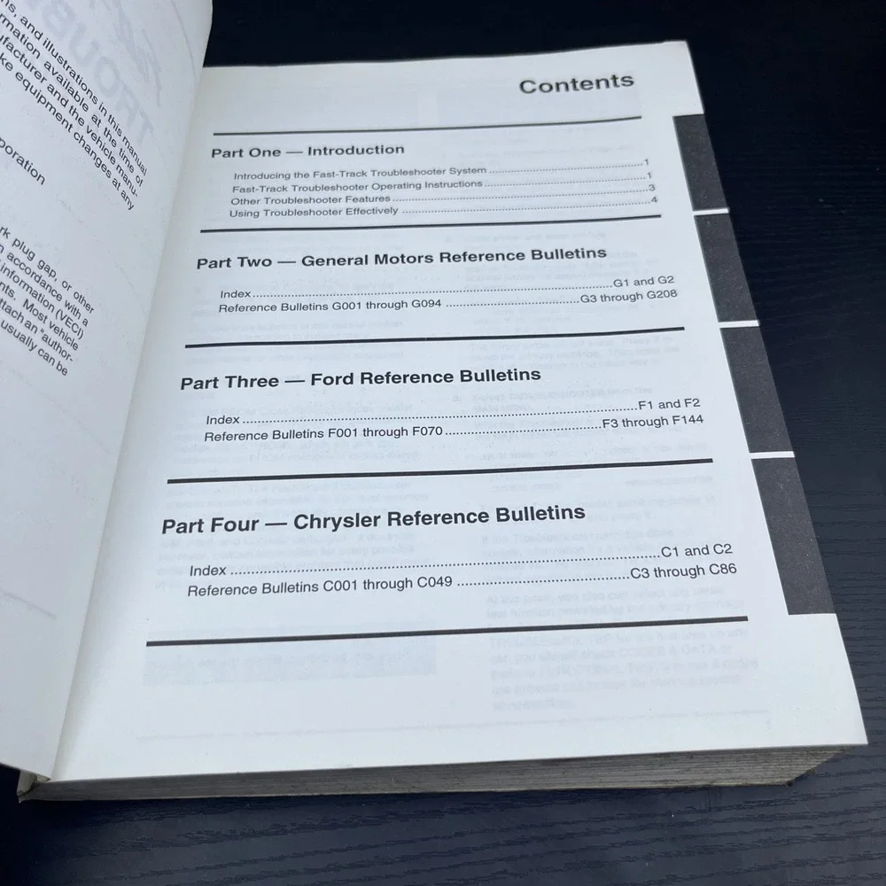 Snap-On Fast Track Troubleshooter 5th Edition‎ GM Ford Chrysler 1993 Manual